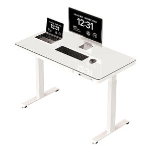 Escritorio de estudio moderno ajustable ergonómico Escritorio de oficina eléctrico de un solo motor con cajón y puertos USB para estudio electrónico Simple - Product Image 1