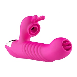 Vibromasseur Rechargeable point G pour femme, puissant, succion de <span class=keywords><strong>Clitoris</strong></span>, se léchant le lapin, jouets sexuels, offre spéciale - Product Image 1