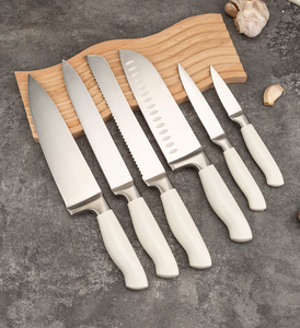 Wholesale 14‑Piece Cream White Kitchen <b>Knife</b> <b>Set</b> High Hardness Stainless Steel Cutlery <b>Set</b> with <b>Knife</b> Block - Product Image 5