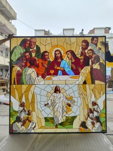 Vetro Colorato Temperato Low-E da 3mm Stile Tiffany, Blocco di Vetro per Finestre, Colori Brillanti e Duraturi, Vetro HEXAD per Ingressi di Chiese e Supermercati - Product Image 5