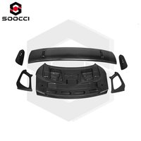Aileron arrière double de style GT3RS en fibre de carbone sèche, diffuseur, séparateur, kit carrosserie universel pour Porsche 991.1 991.2