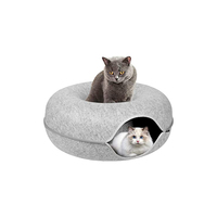 Maison pour animaux Kangnai, design moderne et écologique, lit pour chat et chien, fermeture éclair, tunnel confortable en feutre, jouet pour toutes les saisons