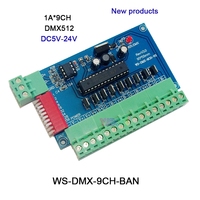 5V 12V 24V LED DMX512 décodeur 3CH 4CH 6CH 8CH 9CH 12CH canal DMX512 carte contrôleur RGB RGBW DMX décodeur pour lampe LED