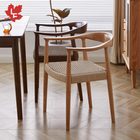 Chaises de salle à manger modernes Kennedy en bois de frêne massif avec corde, style nordique, pour cuisine et restaurant