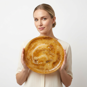 Assiette de service en résine moderne de luxe, polie, faite à la main, écologique, de qualité alimentaire, compatible lave-vaisselle, couleur unie, vaisselle - Product Image 1