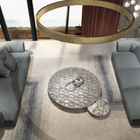 Table basse moderne et simple en marbre blanc de luxe Table basse en pierre naturelle pour salon design créatif