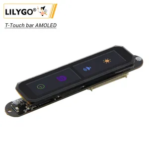 LILYGO T-Touch Bar AMOLED, placa de desarrollo de barra de pantalla táctil de 2, módulo inalámbrico, conector USB redondo magnético, 1 unidad
