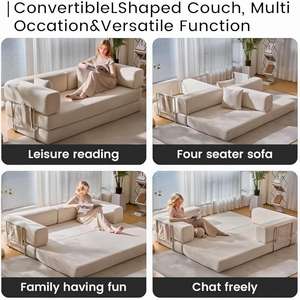 Ensemble de canapé-<span class=keywords><strong>lit</strong></span> <span class=keywords><strong>futon</strong></span> convertible de luxe Unisofa emballage sous vide canapé-<span class=keywords><strong>lit</strong></span> compressé modulaire moderne pliable - Product Image 5