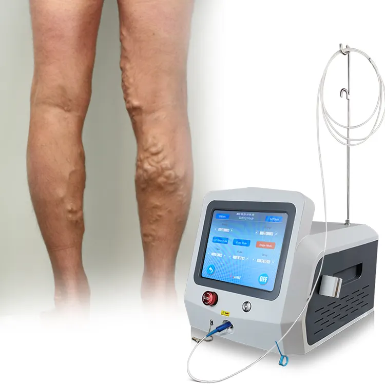 Varicose Veins Laser Treatment Machine 980nm 1470nm Diode Laser For Varicose Vein Doctor Use