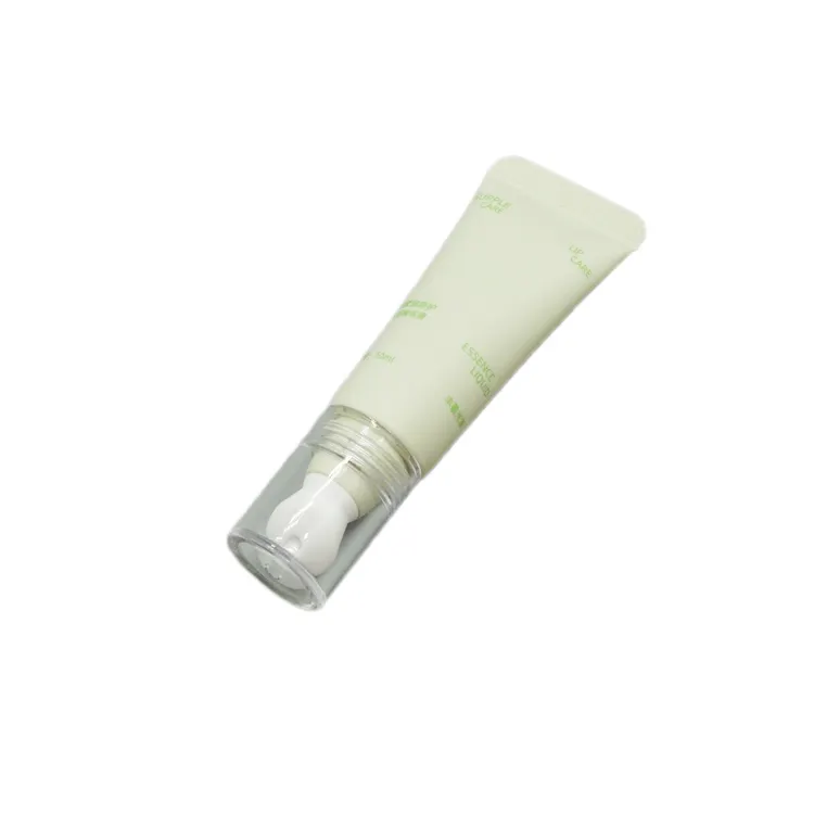 Tubo cosmetico per massaggiatore per occhi vuoto da 10ml, confezione in plastica da 15ml, applicatore con punta in metallo per tubo da schiacciare con siero per ciglia