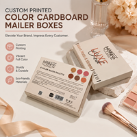 Boîte à tiroir en carton rigide de luxe sur mesure, doublure en éponge écologique, emballage cosmétique, palette de blush, impression personnalisée