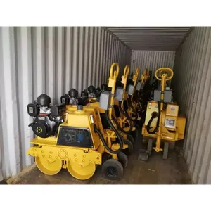 Ltc08h 0.8T Lopen Achter Hydraulische Vibrerende Mini Road Roller Met Dubbele Drum