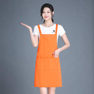 Dark Green <b>Apron</b> One Size Polyester Stain Resistant Workwear For Food Service Restaurants - Product Image 3