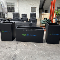 Corten Pot taman Stainless Steel, Pot tanaman besar luar ruangan/7 inci