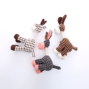 CE Sertifikalı Peluş Hayvan Şekilli Diş Temizleyici Sesli Sevimli Eşek Çiğneme Köpek Oyuncağı İç Mekan Kullanımı İçin Ses Çıkaran Köpek Oyuncağı - Product Image 2