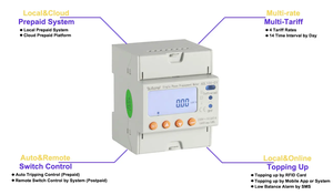 Compteur d'énergie prépayé monophasé Acrel ADL100-EYNK avec communication RS485 Modbus 4G MQTT, contrôle à distance marche/arrêt pour les écoles - Product Image 6