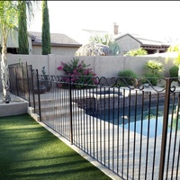 Clôture en fer forgé utilisée pour les murs de jardin, les clôtures modulaires, les garde-corps de piscine pliants