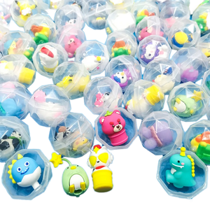Capsule en plastique transparente de 45 mm en forme de diamant pour boîte de jouets classiques surprise pour distributeur automatique, certification ASTM pour 14 ans et plus - Product Image 1