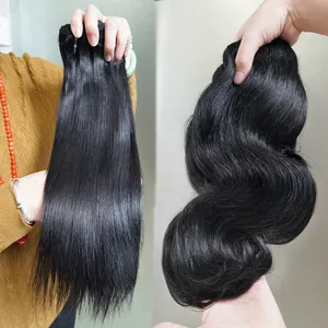 Indian Temple Raw Wavy Hair Bundle Best Single Donor And Double Drawn Hair High Grade 100% Raw Indian Hair