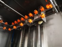 Laveuse automatique de chariots et de supports pour bâtonnets de fumée, pour usine agroalimentaire