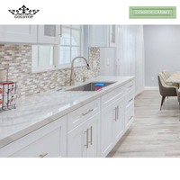 Armoires de cuisine modulaires Goldtop, portes d'armoires en MDF peintes sur mesure, style shaker |   Charnières à fermeture douce |   Évier inclus |   Toute couleur