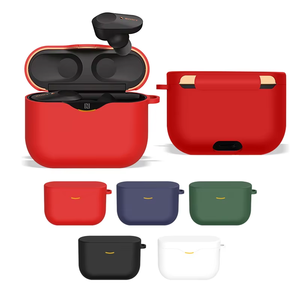 เคสป้องกันหูฟังซิลิโคนสำหรับ <span class=keywords><strong>Sony</strong></span> <span class=keywords><strong>WF</strong></span>-<span class=keywords><strong>1000XM3</strong></span>ปลอกหุ้มป้องกันที่ทนทานพร้อมพวงกุญแจ - Product Image 1