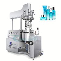 Mélangeur sous vide homogénéisateur 50L pour la fabrication de pommades, crèmes et lotions cosmétiques, avec élévateur hydraulique et émulsifiant sous vide