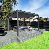 Auvent de terrasse de bâtiment personnalisé persienne réglable Gazebo en métal motorisé pergola en aluminium à persiennes bioclimatique