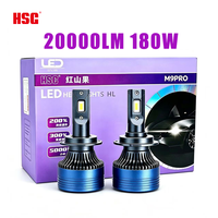 Ampoule de phare LED H4 H7 super lumineuse 12V 160W 4500LM par paire, feux de brouillard de voiture, feux de route avec ventilateur de refroidissement à tube en cuivre
