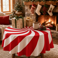 Joyeux Noël et Bonne Année – Nappe en polyester écologique et durable, taille et couleur personnalisables, lavable, décoration intérieure pour mariage