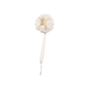 FaSoLa Long Handled Soft Bristle Bath <b>Brush</b> Flower Shape White <b>Back</b> Exfoliating Massage <b>Shower</b> <b>Brush</b> - Product Image 5