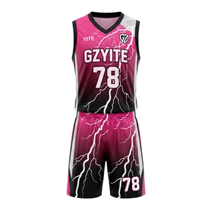 Groothandel OEM Basketbal Uniform Set 100% Polyester Sneldrogend Ademend Op Maat Ontworpen Sportkleding Jersey + Shorts Rechtstreeks Van De Fabriek - Product Image 3