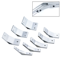 Support d'angle en acier simple face 3 mm à 135 degrés, modèle 2020-6001, pour connexion de profilés en aluminium