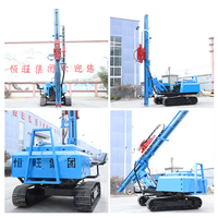 2025HWL500R Hengwang Foreuse hydraulique photovoltaïque et ponceuse de pieux hélicoïdaux avec moteur, pompe et roulement - Haute efficacité