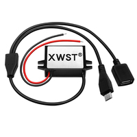 Convertisseur USB DC-DC abaisseur de tension 12V 24V 36V 48V vers 5V Convertisseurs DC 8-55V Entrée 5V Sortie 3A 15W Micro Mini Type C Chargeur USB