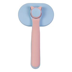 Peine para Mascotas de Acero Inoxidable, Ligero y Portátil, con un Solo Clic para Eliminar el Pelo, Suministros para Mascotas, para Perros y Gatos - Product Image 1