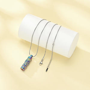 Kadınlar için <span class=keywords><strong>Ashes</strong></span> kolyeler kadınlar için silindirik kelebek külleri kolye anıt kolye kadın erkek sevdiklerinize - Product Image 6