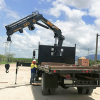 Grue hydraulique montée sur camion Bob-Lift à bas prix, grue de camion à flèche articulée/pliable de 5 tonnes et 6 tonnes, machine de levage pour camion à vendre