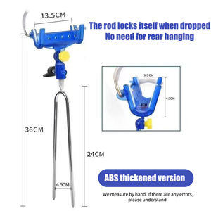 Soporte de tierra de doble propósito para caña de pescar, torreta autoblocante, poste con caña de mar manual, nueva condición, suministros de pesca - Product Image 5