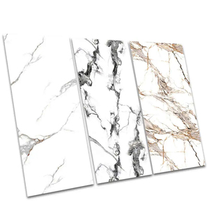 Lámina de mármol de plástico PVC con revestimiento UV brillante de alta definición moderna/Panel y tablero de pared alternativo de mármol SPC - Product Image 1