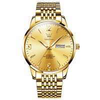 9928 Automatische Gold-Skelett-Wasserdichte Herren-Armbanduhr Luxusqualität Edelstahl Großhandel Individuelle Mechanische Uhr