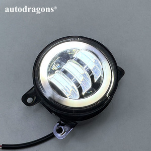 Feux de brouillard LED blancs 30W 6500LM 3,5 pouces 90 mm avec anneau lumineux DRL bicolore blanc/ambre, projecteur DRL rond, étanche IP67 pour pick-up - Product Image 4