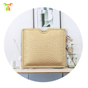 Mini portable makeup <b>mirror</b>, PU leather <b>small</b> <b>mirror</b>, simple makeup touch-up <b>mirror</b>, gift <b>mirror</b> case, customizable. - Product Image 5