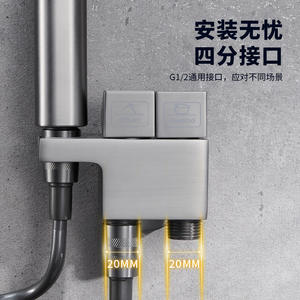 Pistolet pulvérisateur haute pression pour toilettes, robinet tout en cuivre, rehausse la pression de l'eau, nettoyeur de salle de bain écologique - Product Image 5