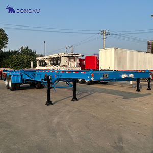 קדימונים משאית משומשים חדשים 40 רגל שטוח חצי טריילר 20 רגל & 40 רגל מטר תחבורה מיכל פלדה לשימוש במשאית - Product Image 6