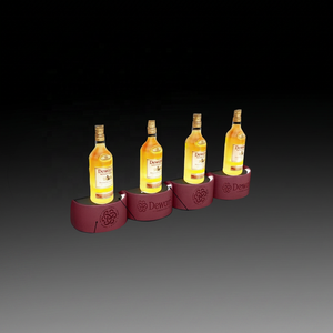 Exhibidores de Acrílico Personalizados de Fábrica para 4 Botellas con Iluminación LED, Exhibidores Comerciales para Botellas de Licor - Product Image 1