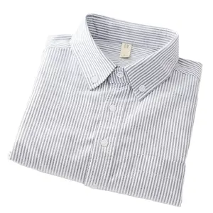 Лидер продаж, осенне-зимняя хлопковая рубашка в полоску из ткани Оксфорд, повседневная мужская рубашка Джокера с длинным рукавом