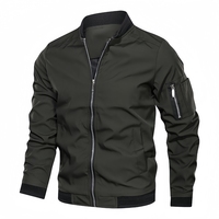 Blouson Bomber Unisexe Personnalisé de Haute Qualité 2025 – Coupe Venteuse Décontractée à Manches Classiques, Grande Taille, en Toile avec Col Montant – Collection Automne Hiver