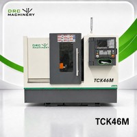 Tour CNC TCK46M GSK à servomoteur, horizontal, à un seul broche, pour métaux, de capacité moyenne, 12 stations, 3 axes, avec guides Hiwin