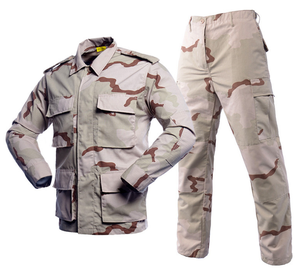 Traje de camuflaje BDU de poliéster/algodón negro para entrenamiento al aire libre uniforme táctico transpirable para África - Product Image 3